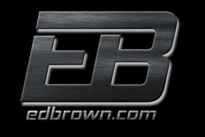 Ed Brown logo on black background