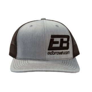 black heather grey Ed Brown logo hat