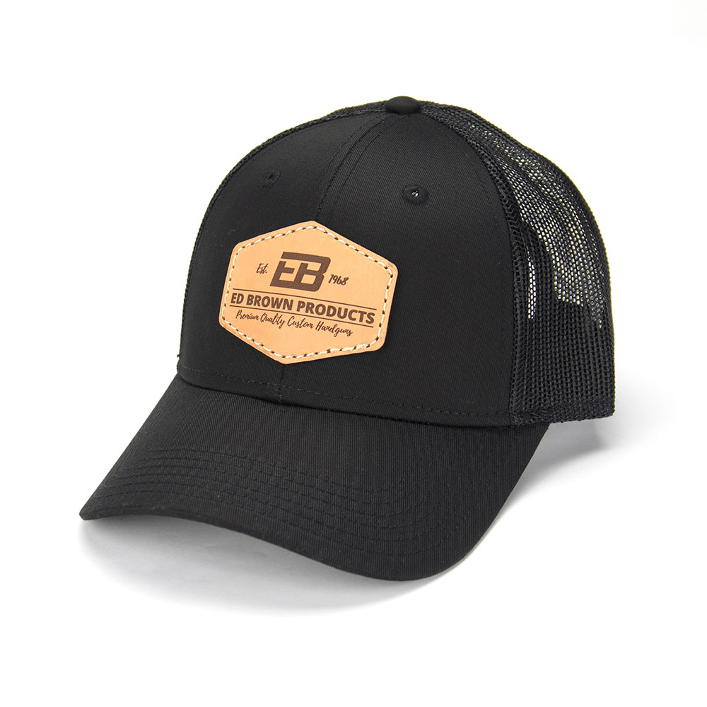 Ed Brown Leather Patch Hat, Black/Black | Ed Brown Products, Inc.