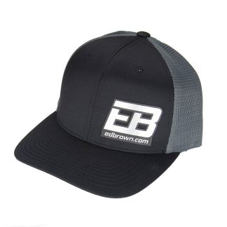 Ed Brown logo hat, black/graphite, metal patch
