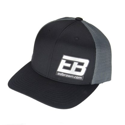 Ed Brown logo hat, black/graphite, metal patch