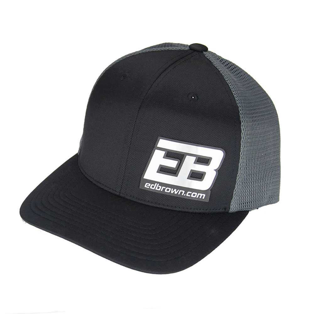 Ed Brown logo hat, black/graphite, metal patch