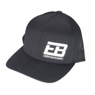 Ed Brown logo hat, black, metal patch