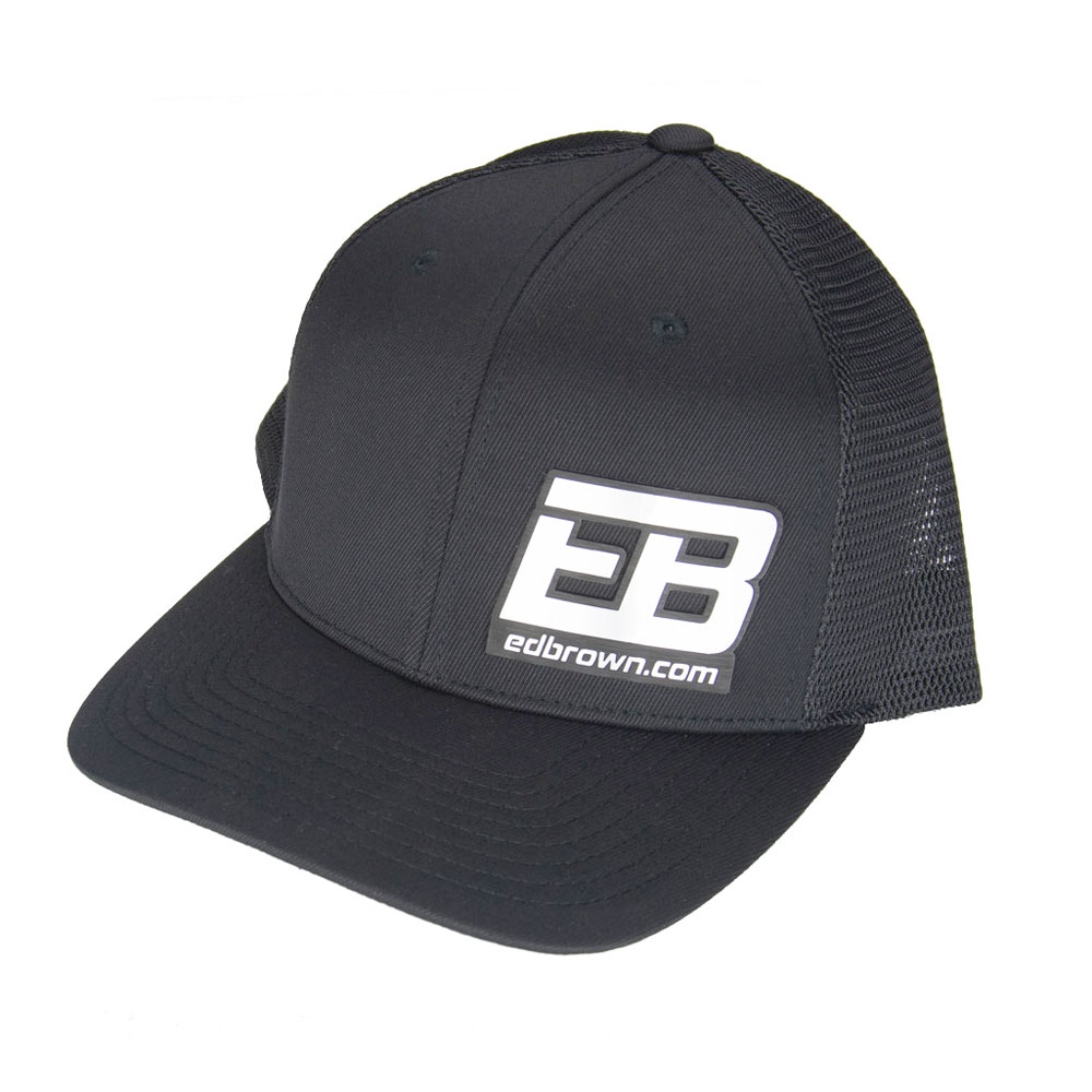 Ed Brown logo hat, black, metal patch