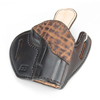 Commander holster cordovan with elephant trim