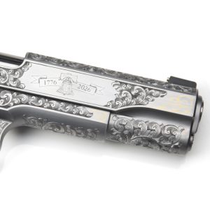 1776 Engraved 1911 slide detail left