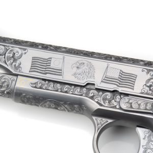 1776 Engraved 1911 slide detail right